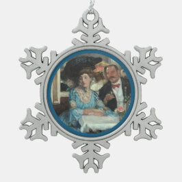 Adorno De Peltre Tipo Copo De Nieve En el restaurante Mouquins NY - William Glackens