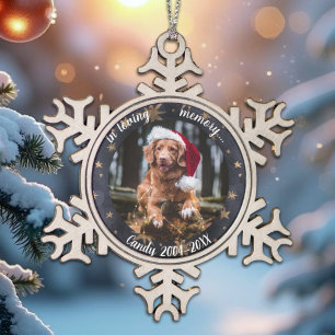 Adorno De Peltre Tipo Copo De Nieve En Memoria Amorosa   Foto de Perro Memorial de Mas