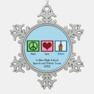 Adorno De Peltre Tipo Copo De Nieve Equipo de discursos y debate Personalizado  Navida