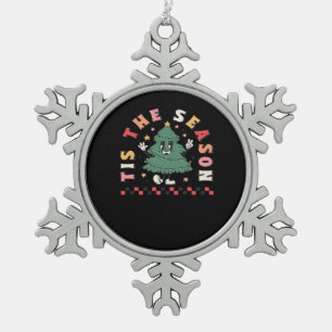 Adorno De Peltre Tipo Copo De Nieve Es la temporada retro Halloween espeluznante tempo