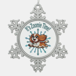 Adorno De Peltre Tipo Copo De Nieve Es Zoomie Time Cavalier Spaniel