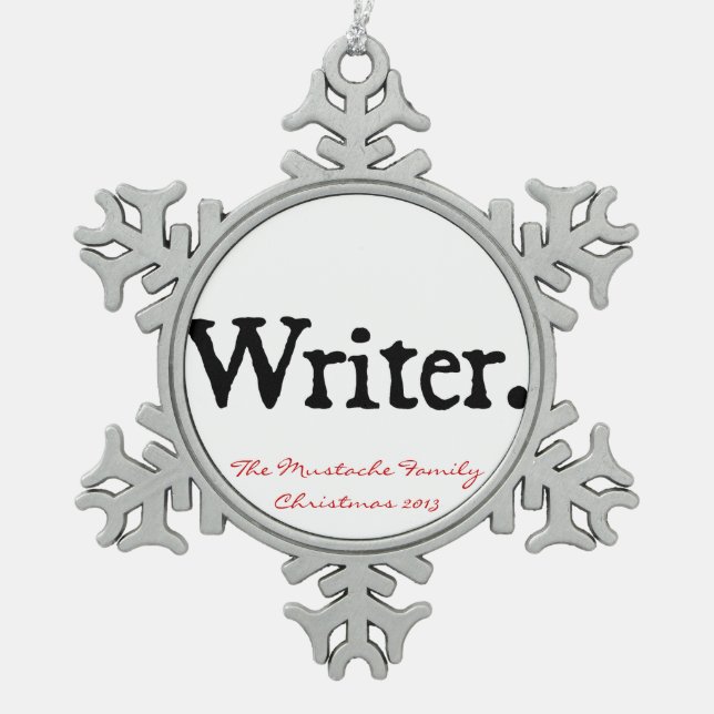 Adorno De Peltre Tipo Copo De Nieve Escritor (Anverso)