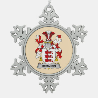 Adorno De Peltre Tipo Copo De Nieve Escudo de Armas de la Familia McMahon