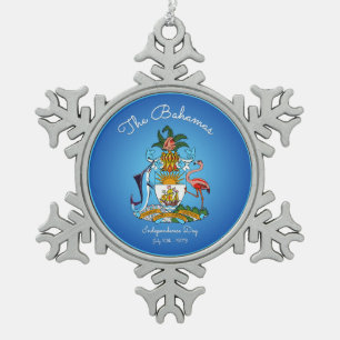 Adorno De Peltre Tipo Copo De Nieve Escudo de armas de las Bahamas