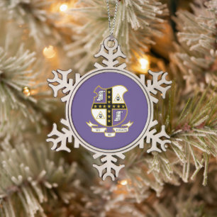 Adorno De Peltre Tipo Copo De Nieve Escudo de Armas de Mu Phi Epsilon