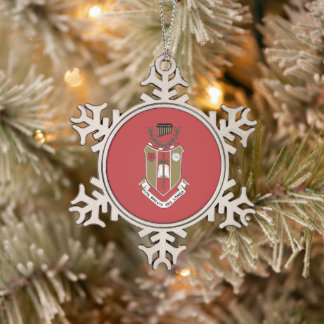 Adorno De Peltre Tipo Copo De Nieve Escudo de la Fraternidad Musical Sigma Alpha Iota