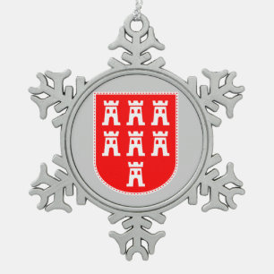 Adorno De Peltre Tipo Copo De Nieve Escudo de los sajones de Transilvania