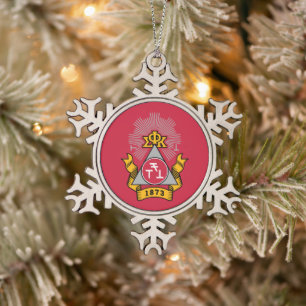 Adorno De Peltre Tipo Copo De Nieve Escudo de Phi Sigma Kappa