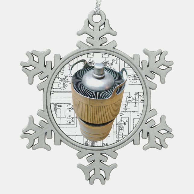 Adorno De Peltre Tipo Copo De Nieve Esquema de tubo de transmisión de cerámica (Anverso)