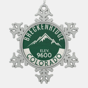 Adorno De Peltre Tipo Copo De Nieve Esquí de Breckenridge Colorado