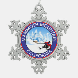 Adorno De Peltre Tipo Copo De Nieve Esquí de California de la montaña de Mammoth