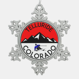 Adorno De Peltre Tipo Copo De Nieve Esquí de Colorado del telururo del esquí