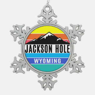 Adorno De Peltre Tipo Copo De Nieve Esquí de Jackson Hole Wyoming del esquí