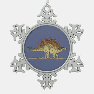 Adorno De Peltre Tipo Copo De Nieve Estegosaurio de Dinosaurio Jurásico