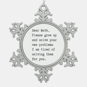 Adorno De Peltre Tipo Copo De Nieve Estimados matemáticos resuelven sus propios probl