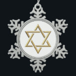 Adorno De Peltre Tipo Copo De Nieve Estrella de David de oro<br><div class="desc">Estrella de David de oro

No dude en para añadir sus propias palabras y/o imágenes a este artículo vía las grandes herramientas del arreglo para requisitos particulares de Zazzle.  Este diseño también disponible en docenas de otros productos. ¡Gracias por parar cerca! ¡Dios bendice!</div>