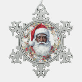 Adorno De Peltre Tipo Copo De Nieve Etiqueta de dirección de regreso de Santa 