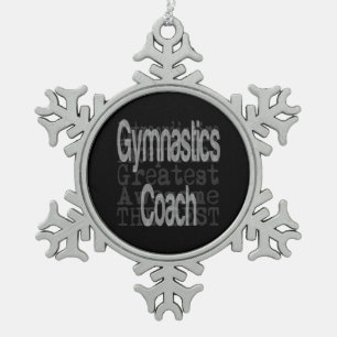 Adorno De Peltre Tipo Copo De Nieve Extraordinaria del entrenador de gimnasia