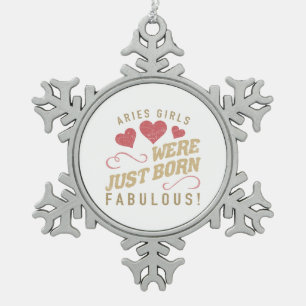 Adorno De Peltre Tipo Copo De Nieve Fabulosos Aries Para Las Mujeres