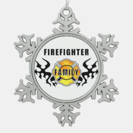 Adorno De Peltre Tipo Copo De Nieve Familia del bombero