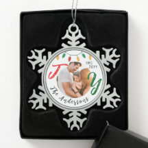 Familia Keepsake foto Navidades de la alegría blan