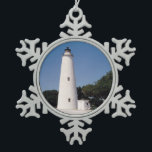 Adorno De Peltre Tipo Copo De Nieve Faro de Ocracoke<br><div class="desc">Faro de Ocracoke</div>