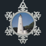 Adorno De Peltre Tipo Copo De Nieve Faro de Ocracoke<br><div class="desc">Faro de Ocracoke</div>