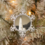 Adorno De Peltre Tipo Copo De Nieve Faro de Ocracoke<br><div class="desc">Faro de Ocracoke</div>