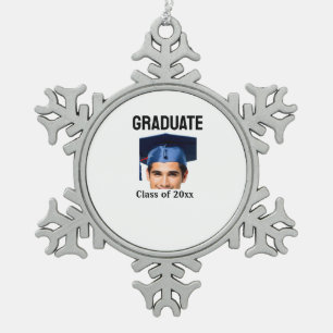 Adorno De Peltre Tipo Copo De Nieve Felicidades graduación agregar nombre año texto