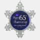 Adorno De Peltre Tipo Copo De Nieve Feliz 65° Aniversario Boda (Anverso)