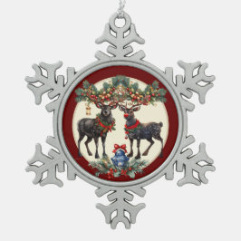 Adorno De Peltre Tipo Copo De Nieve Feliz Navidad