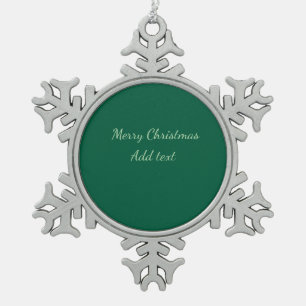 Adorno De Peltre Tipo Copo De Nieve Feliz Navidad verde plano fondo solo vacaciones