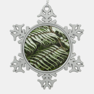 Adorno De Peltre Tipo Copo De Nieve Fern Fronds II Naturaleza verde oscura