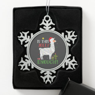 Adorno De Peltre Tipo Copo De Nieve Festividad divertida de los Navidades de Llama es 