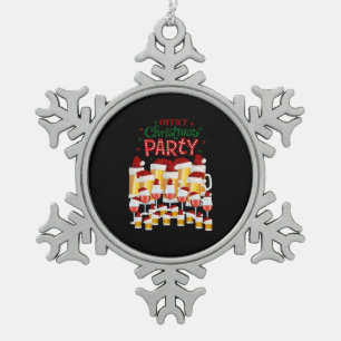 Adorno De Peltre Tipo Copo De Nieve fiesta de navidades en la oficina