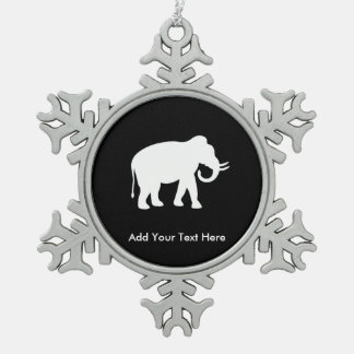 Adorno De Peltre Tipo Copo De Nieve Fiesta del intercambio del regalo del elefante