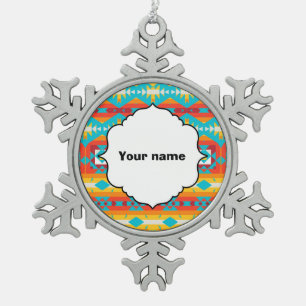 Adorno De Peltre Tipo Copo De Nieve Filas de formas tribales