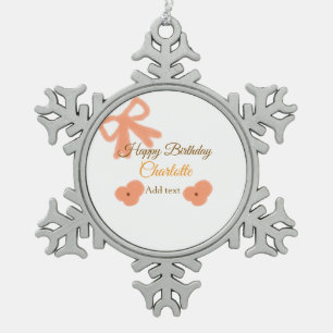Adorno De Peltre Tipo Copo De Nieve flor de arco naranja color agua pastel nombre de c