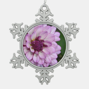 Adorno De Peltre Tipo Copo De Nieve Flor de dahlia morada florece bautizado con adorno