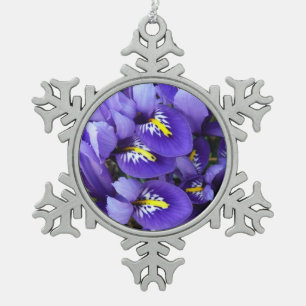 Adorno De Peltre Tipo Copo De Nieve Floral de primavera de irlandeses azules en miniat