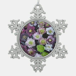 Adorno De Peltre Tipo Copo De Nieve Flores de hellebore coloridas
