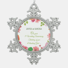 Adorno De Peltre Tipo Copo De Nieve Flores religiosas para el 5º aniversario de bodas