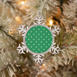 Adorno De Peltre Tipo Copo De Nieve Fondo de Navidad verde con estrellas