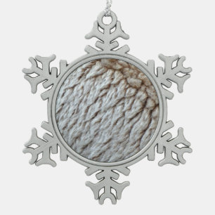 Adorno De Peltre Tipo Copo De Nieve Foto abstracta de la naturaleza de la lana de ovej