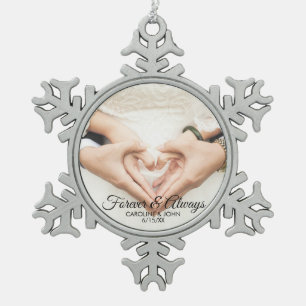 Adorno De Peltre Tipo Copo De Nieve Foto de encargo del compromiso de la boda para