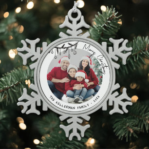 Adorno De Peltre Tipo Copo De Nieve Foto de familia elegante personalizada