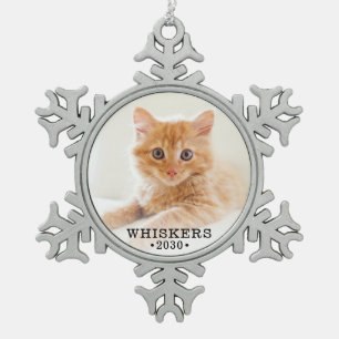 Adorno De Peltre Tipo Copo De Nieve Foto de gato adorable
