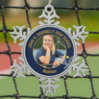 Foto de jugador de tenis en oro azul marino Escuel