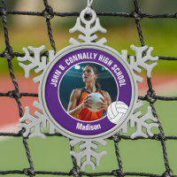 Foto de Jugadora de Voleibol Morada Escuela Secund