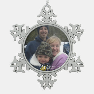 Adorno De Peltre Tipo Copo De Nieve Foto de Navidades familiares con fecha